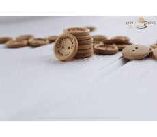 Ґудзики Handmade with love (дерево) 15 мм