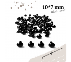 Носик-винтик (чёрный) 10*7 мм овал