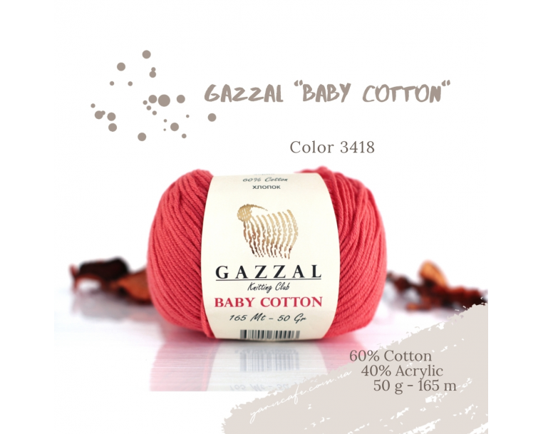 Gazzal Baby Cotton - 3418 кораловий