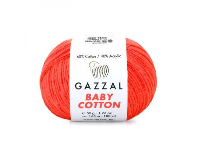 Gazzal Baby Cotton - 3459 оранжевий неон