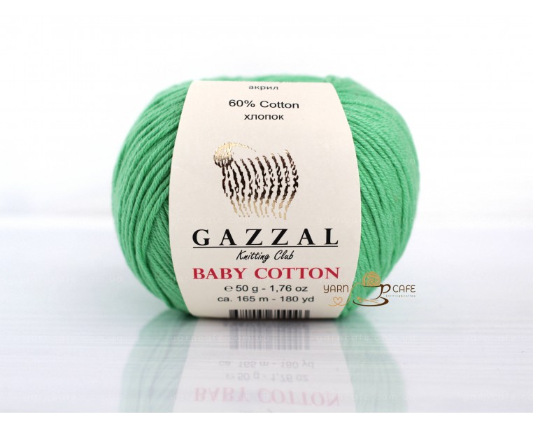 Gazzal Baby Cotton - 3466 зелена м`ята 