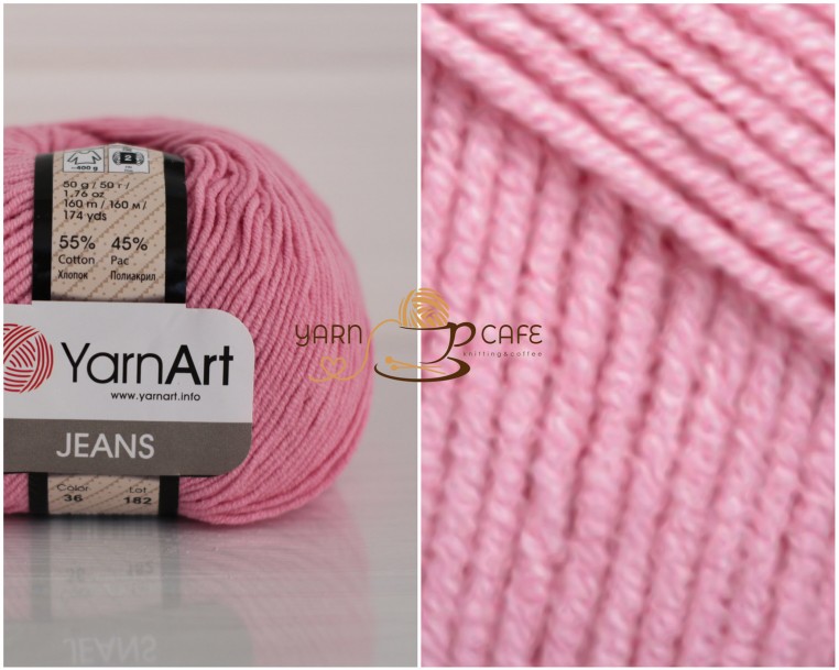 YarnArt JEANS - 36 рожевий