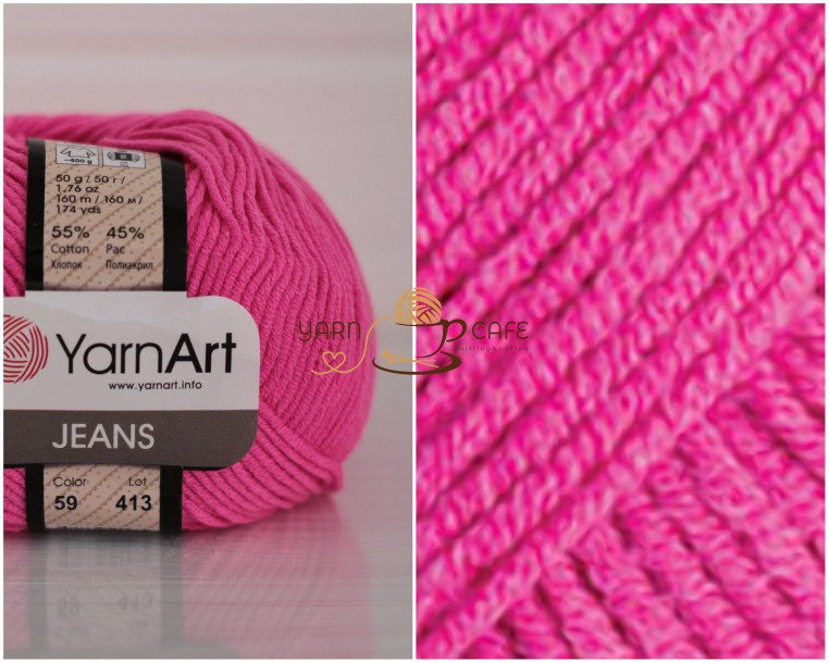 YarnArt JEANS - 59 яскраво-рожевий