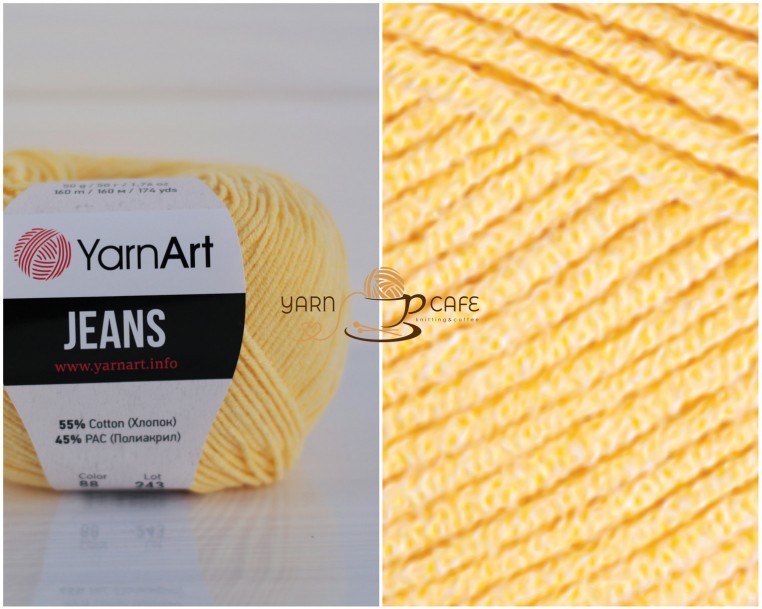 YarnArt JEANS - 88 лимонний