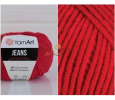 YarnArt JEANS - 90 карміновий (темно-червоний)