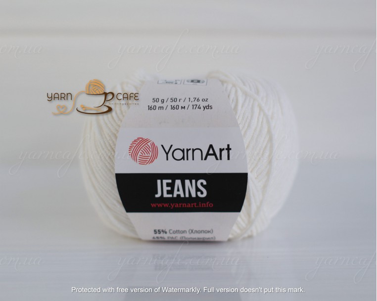 YarnArt JEANS - 01 білий