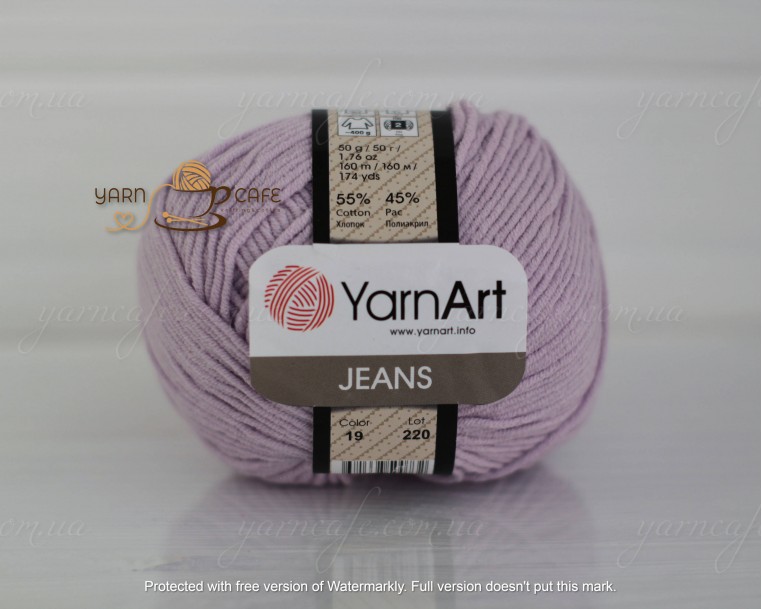 YarnArt JEANS - 19 світло-бузковий
