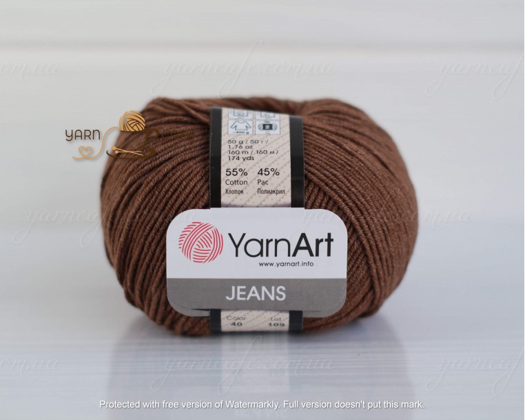YarnArt JEANS - 40 коричневий