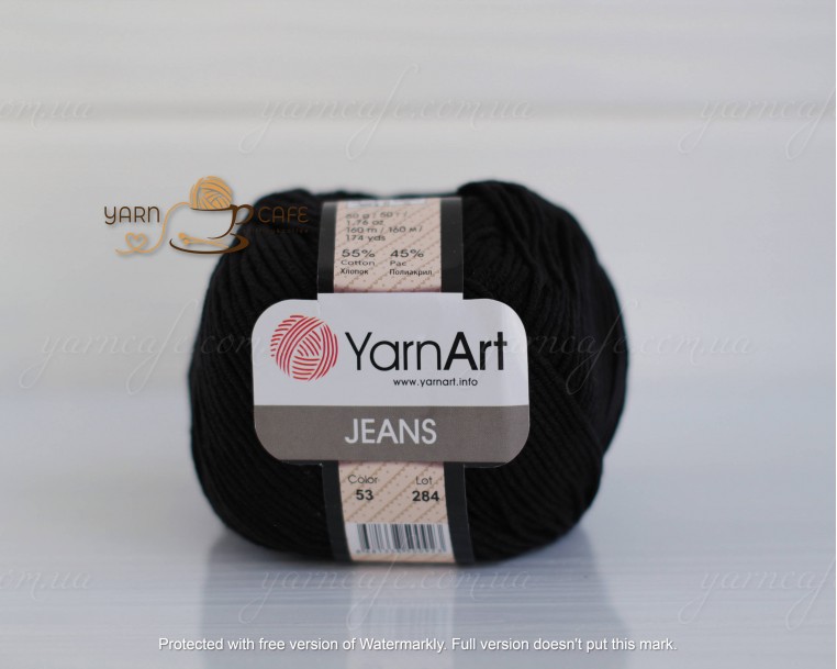 YarnArt JEANS - 53 чорний