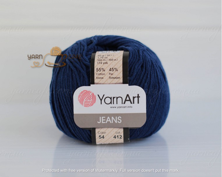YarnArt JEANS - 54 темно-синій