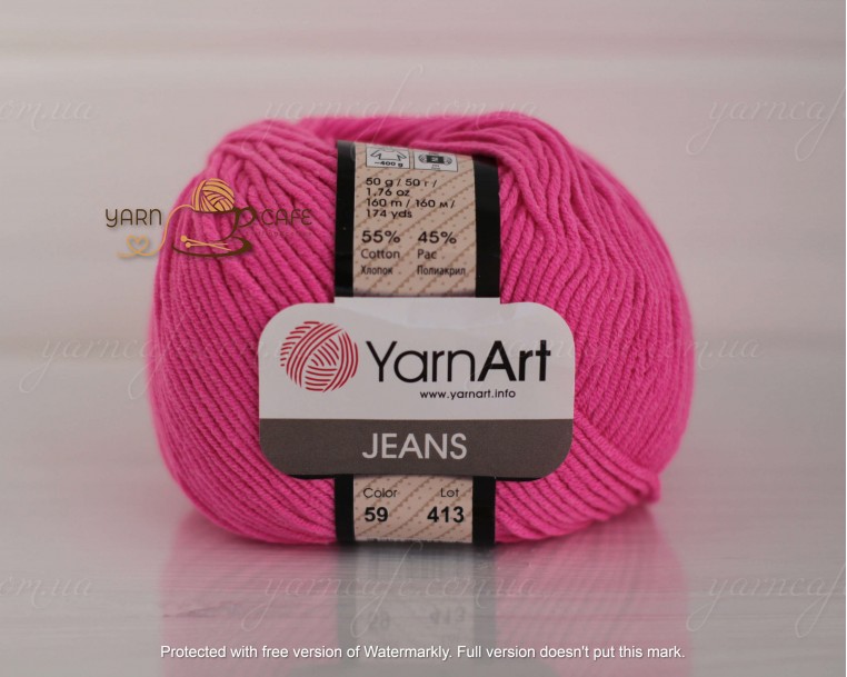 YarnArt JEANS - 59 яскраво-рожевий