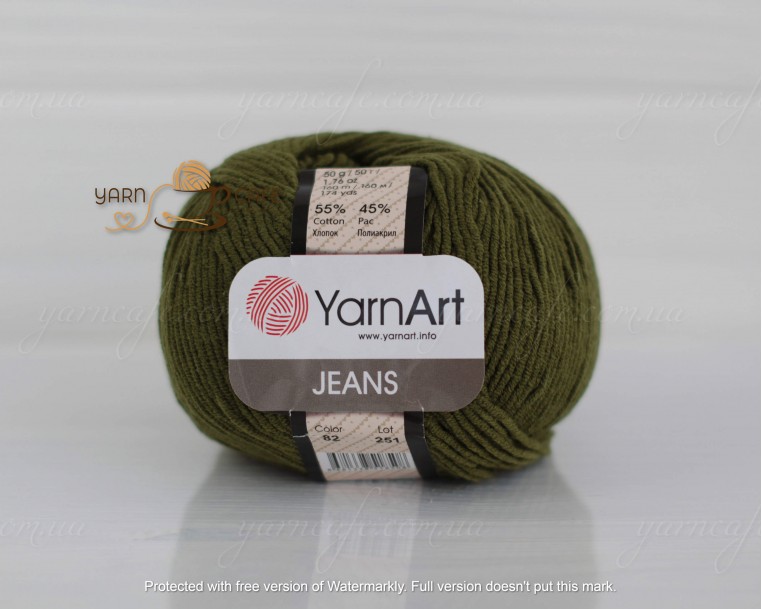 YarnArt JEANS - 82 хакі