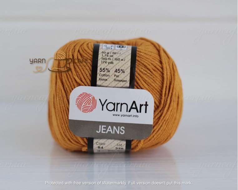 YarnArt JEANS - 84 гірчичний
